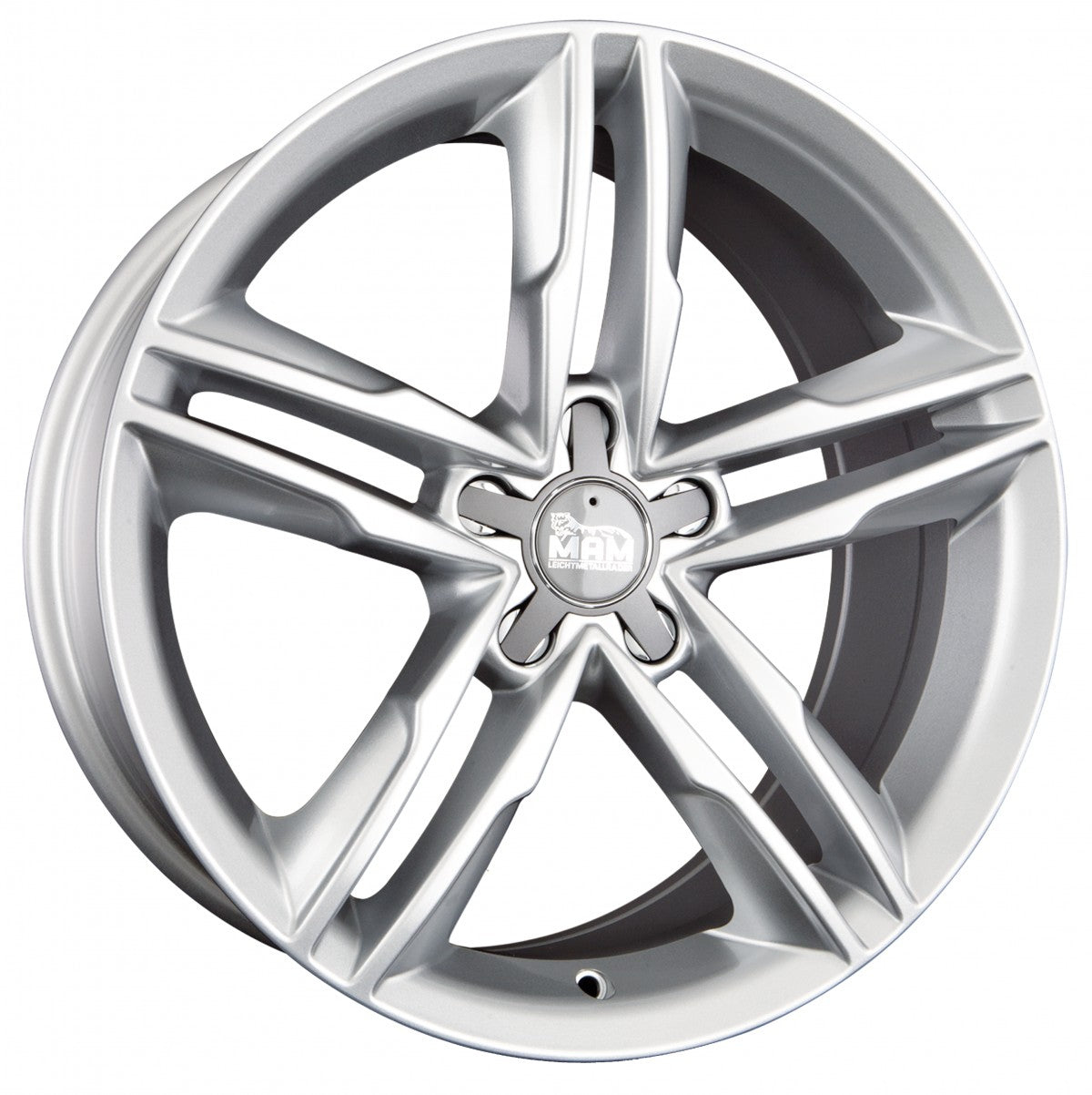 MAM A1 silver painted Alufelge 8x18 Zoll ET44 LK 5x112 ML66.5