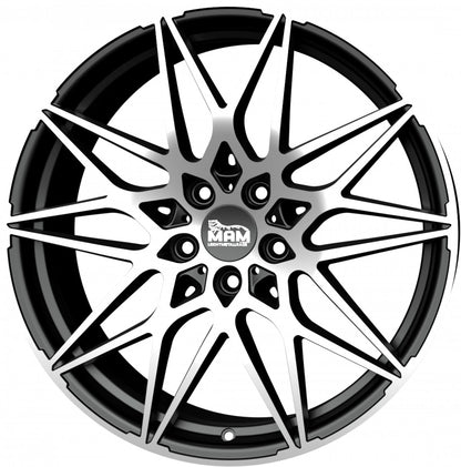 MAM B2 black front polish Alufelge 8.5x19 Zoll ET45 LK 5x112 ML72.6 – Bild 5
