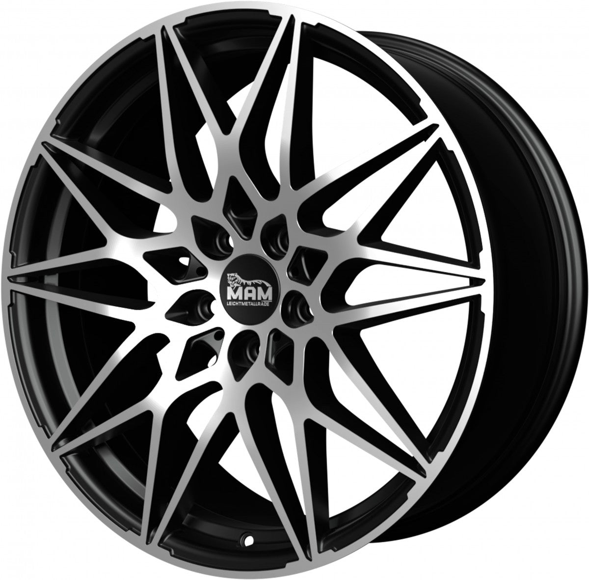 MAM B2 black front polish Alufelge 8.5x19 Zoll ET45 LK 5x112 ML72.6 – Bild 6