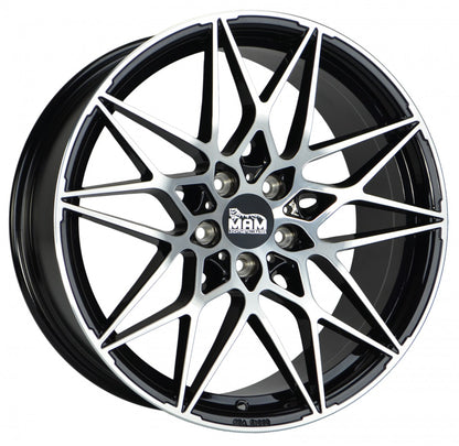 MAM B2 black front polish Alufelge 8.5x19 Zoll ET35 LK 5x120 ML72.6