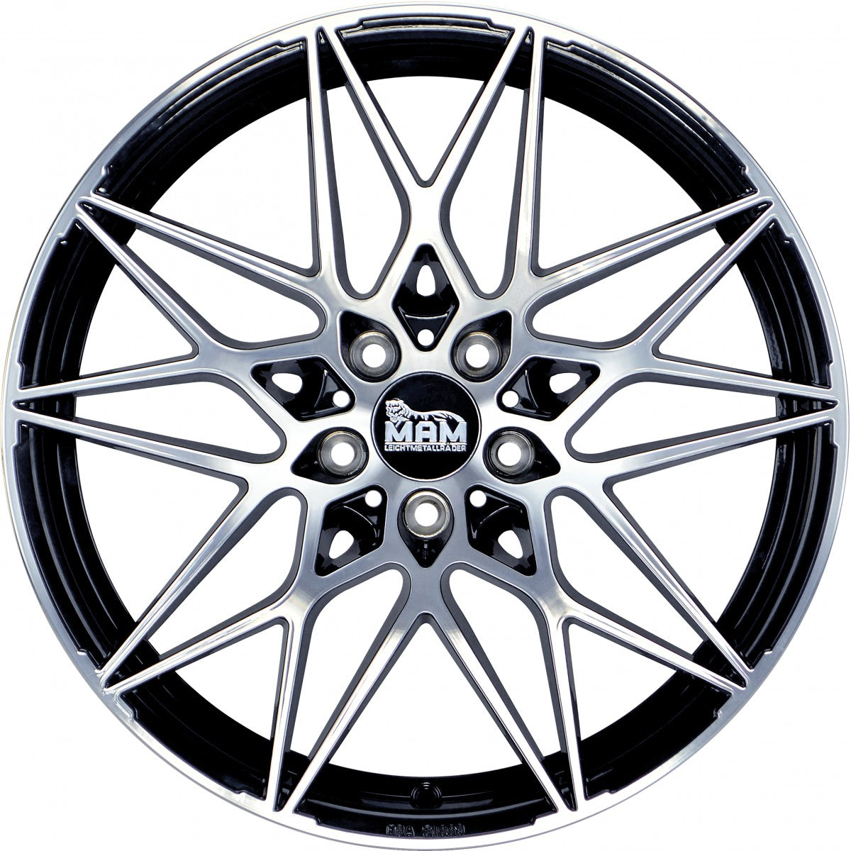 MAM B2 black front polish Alufelge 8.5x19 Zoll ET35 LK 5x120 ML72.6 – Bild 2