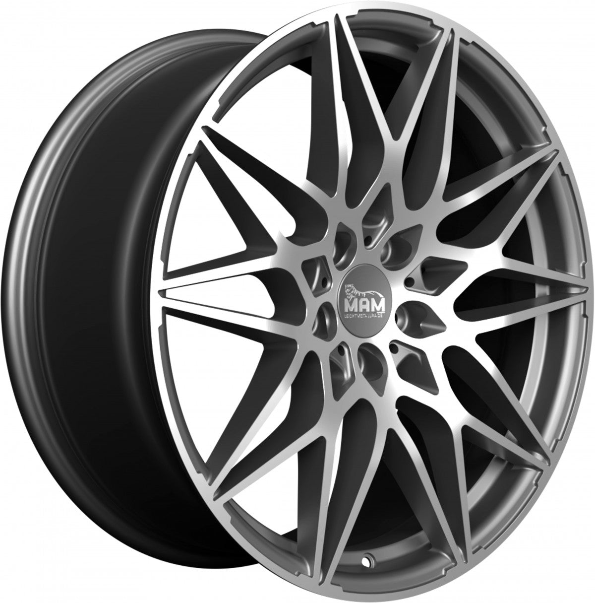 MAM B2 palladium front polish Alufelge 8x18 Zoll ET30 LK 5x112 ML72.6 – Bild 3