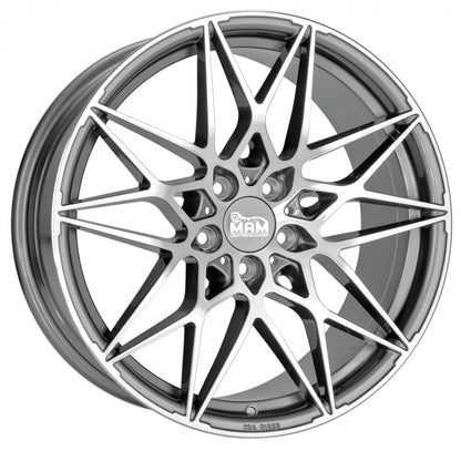 MAM B2 palladium front polish Alufelge 8x18 Zoll ET45 LK 5x112 ML72.6