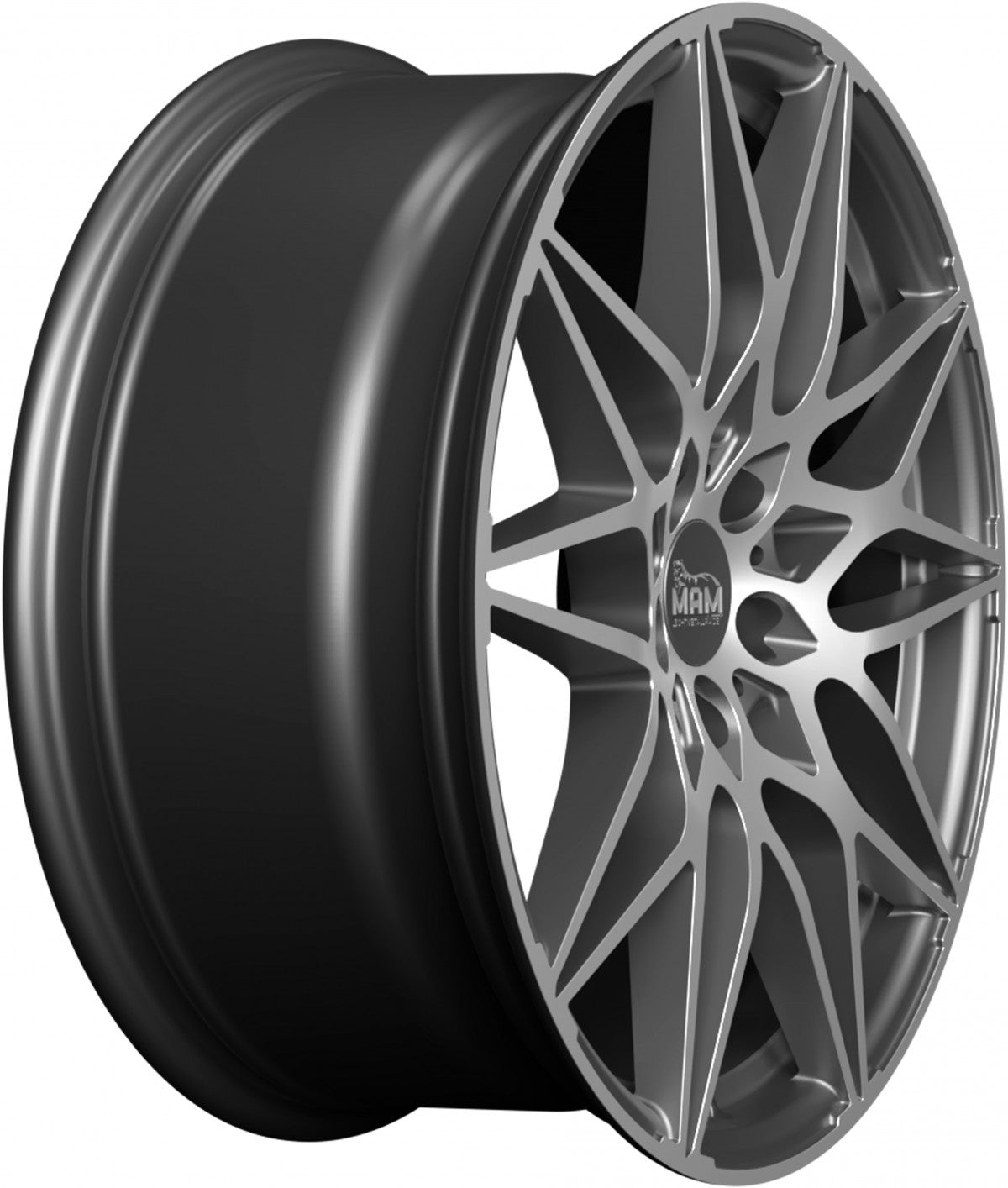 MAM B2 palladium front polish Alufelge 8x18 Zoll ET45 LK 5x112 ML72.6 – Bild 4