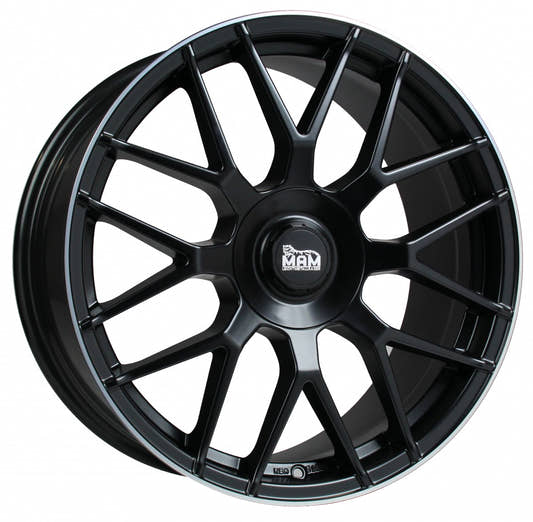 MAM GT1 matt black lip polish Alufelge 8x18 Zoll ET30 LK 5x100 ML66.6