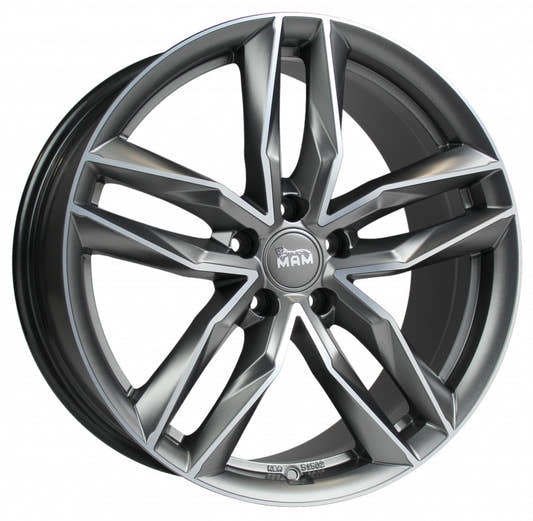 MAM RS3 matt palladium front polish Alufelge 8.5x20 Zoll ET45 LK 5x112 ML66.6