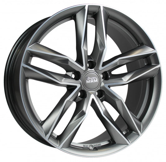 MAM RS3 matt palladium front polish Alufelge 8.5x20 Zoll ET45 LK 5x112 ML66.6