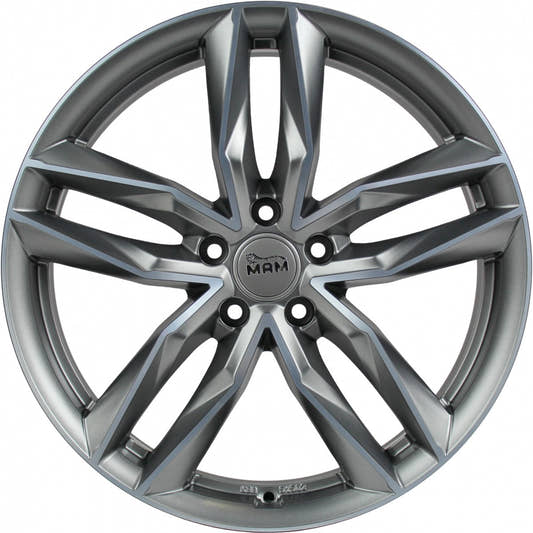 MAM RS3 matt palladium front polish Alufelge 8.5x20 Zoll ET45 LK 5x112 ML66.6 – Bild 2