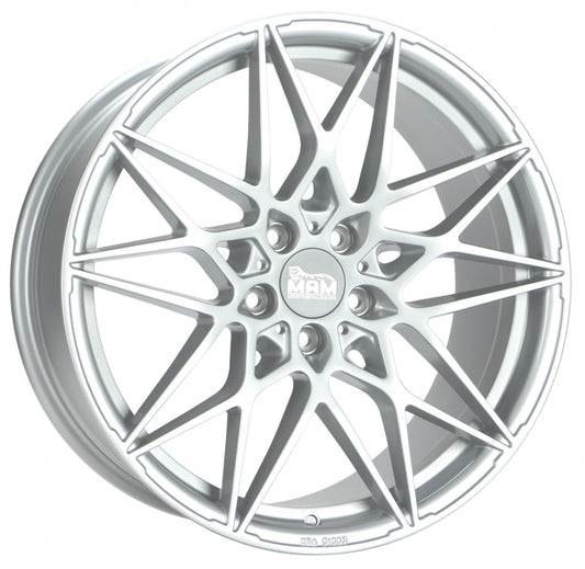 MAM B2 silver painted Alufelge 8.5x20 Zoll ET45 LK 5x112 ML72.6