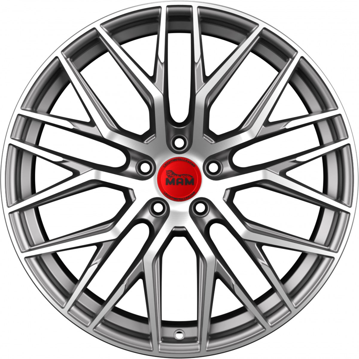 MAM RS4 palladium front polish Alufelge 8.5x19 Zoll ET45 LK 5x108 ML72.6 – Bild 2