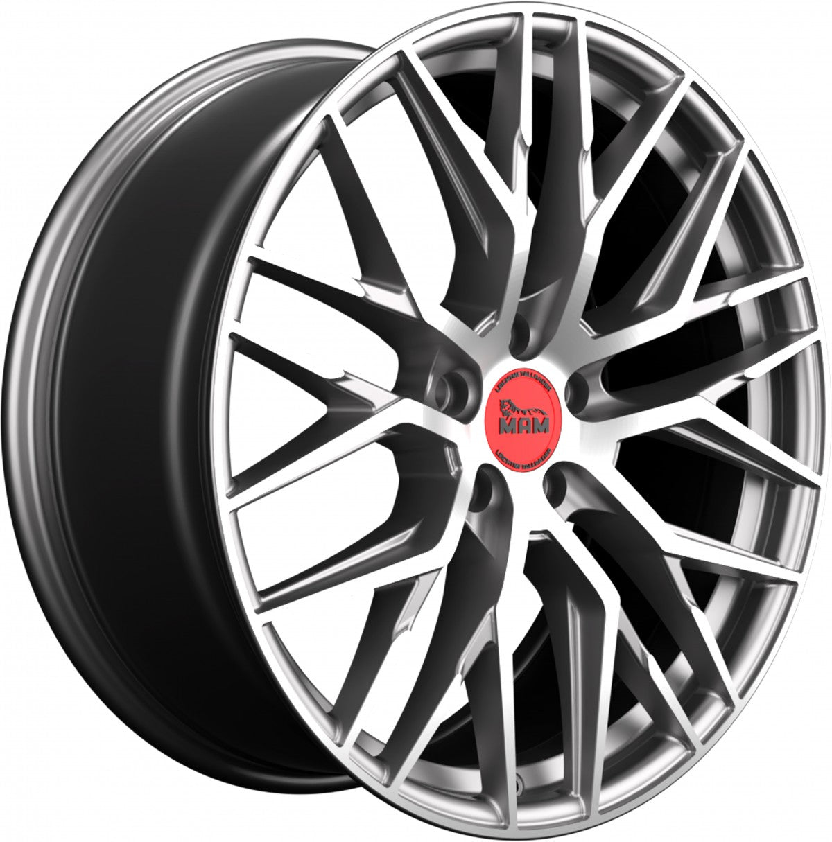 MAM RS4 palladium front polish Alufelge 8.5x19 Zoll ET45 LK 5x108 ML72.6 – Bild 3