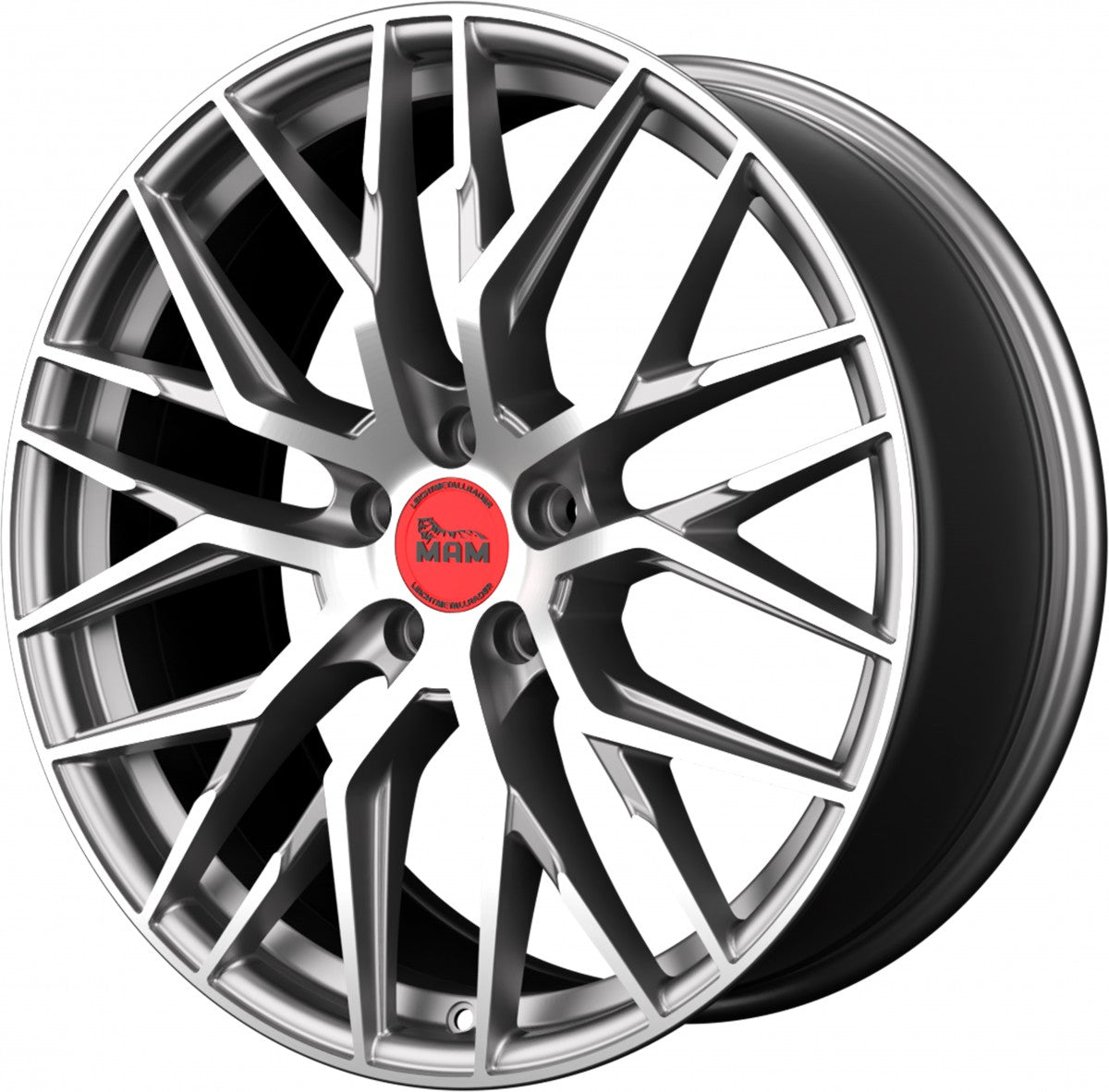 MAM RS4 palladium front polish Alufelge 8.5x19 Zoll ET45 LK 5x108 ML72.6 – Bild 6