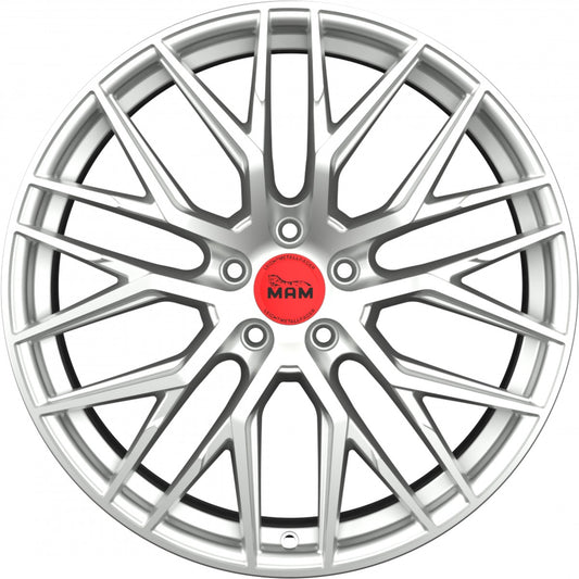 MAM RS4 matt silver painted Alufelge 8.5x19 Zoll ET45 LK 5x112 ML72.6 – Bild 2
