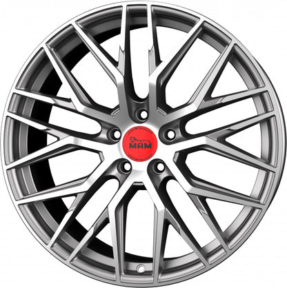 MAM RS4 palladium front polish Alufelge 8.5x19 Zoll ET40 LK 5x114.3 ML72.6 – Bild 5