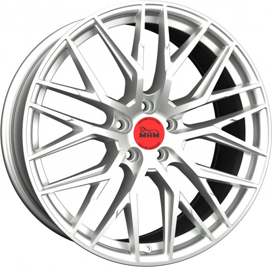 MAM RS4 matt silver painted Alufelge 8.5x19 Zoll ET40 LK 5x114.3 ML72.6