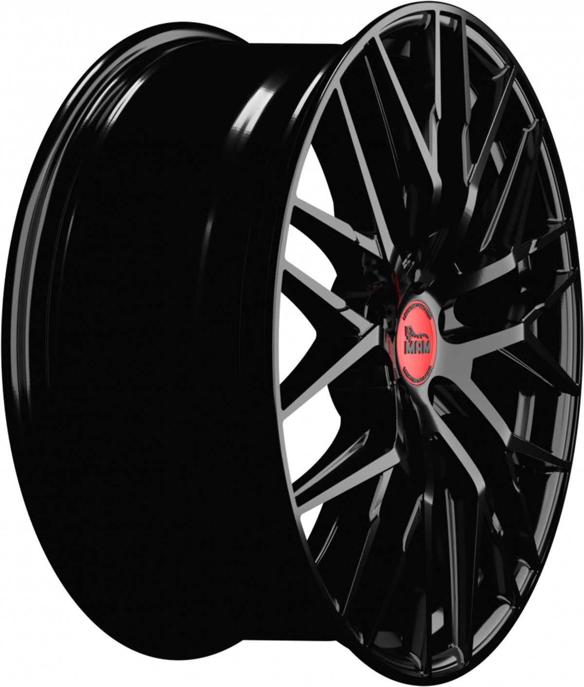 MAM RS4 black painted Alufelge 8x18 Zoll ET45 LK 5x108 ML72.6 – Bild 4