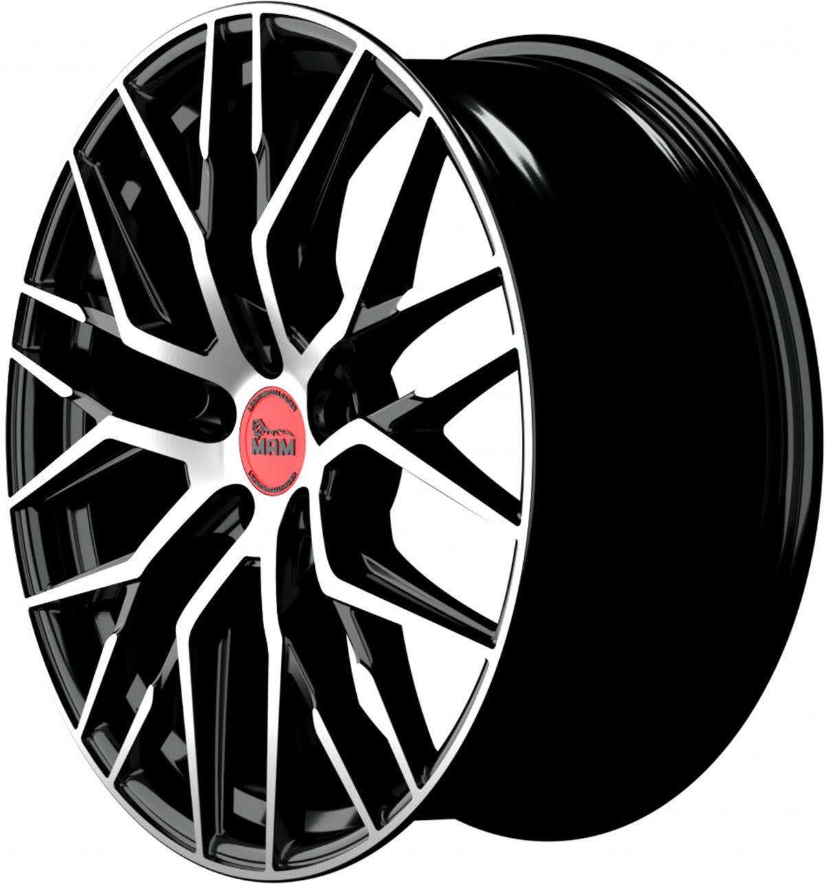 MAM RS4 black front polish Alufelge 8x18 Zoll ET30 LK 5x112 ML72.6 – Bild 7