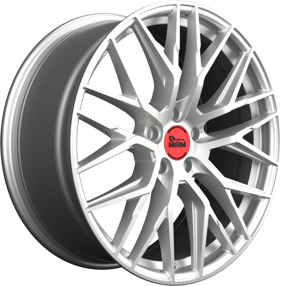 MAM RS4 matt silver painted Alufelge 8x18 Zoll ET30 LK 5x112 ML72.6 – Bild 3