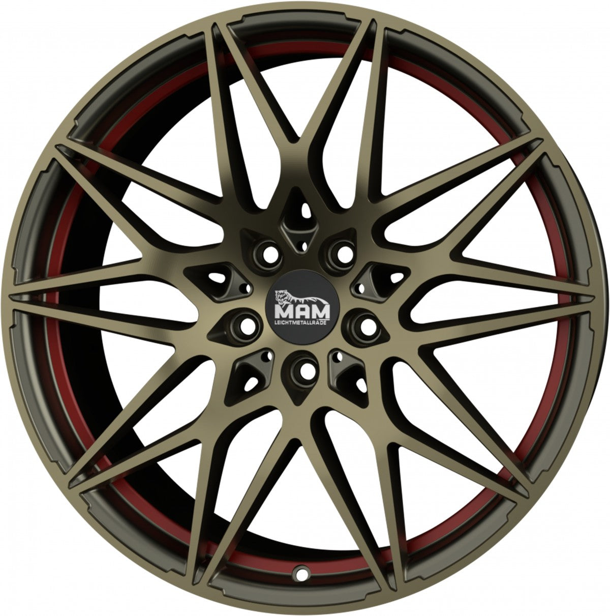MAM B2 bronze red inside Alufelge 8.5x20 Zoll ET45 LK 5x112 ML72.6 – Bild 5