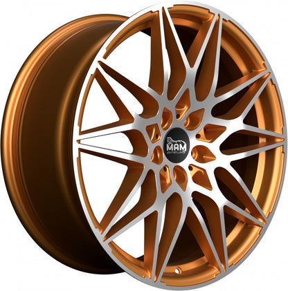 MAM B2 acid orange front polish Alufelge 8.5x20 Zoll ET35 LK 5x120 ML72.6 – Bild 3