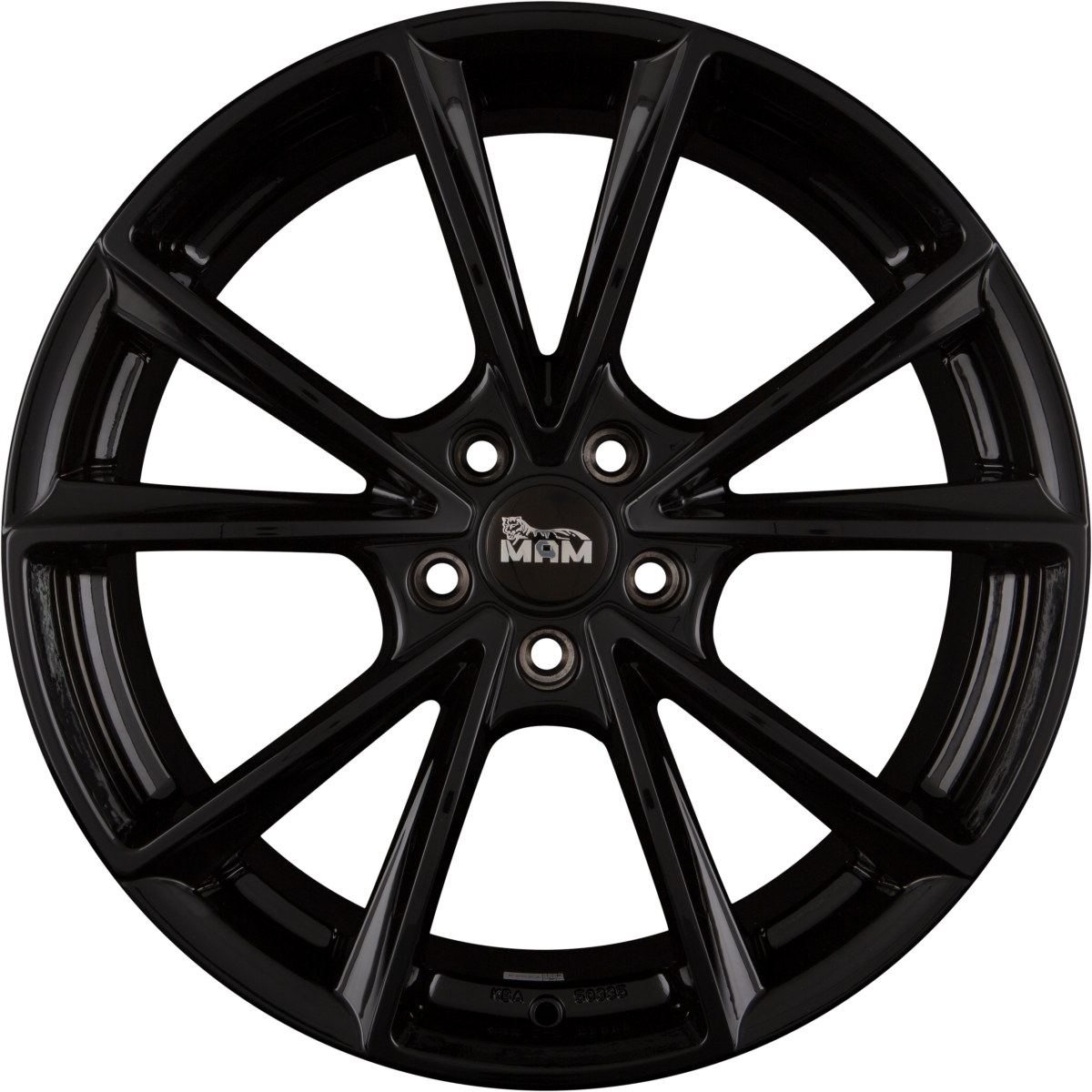 MAM A5 black painted Alufelge 8x18 Zoll ET45 LK 5x112 ML66.6 – Bild 3