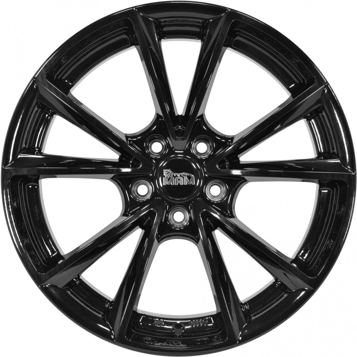 MAM A5 black painted Alufelge 8x18 Zoll ET45 LK 5x112 ML66.6 – Bild 2