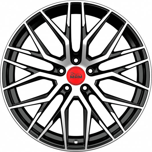 MAM RS4 black front polish Alufelge 8.5x20 Zoll ET30 LK 5x112 ML72.6 – Bild 2
