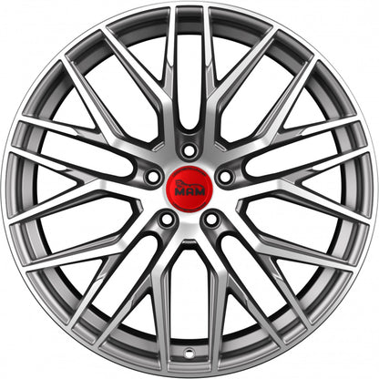 MAM RS4 palladium front polish Alufelge 8.5x20 Zoll ET45 LK 5x112 ML72.6 – Bild 2