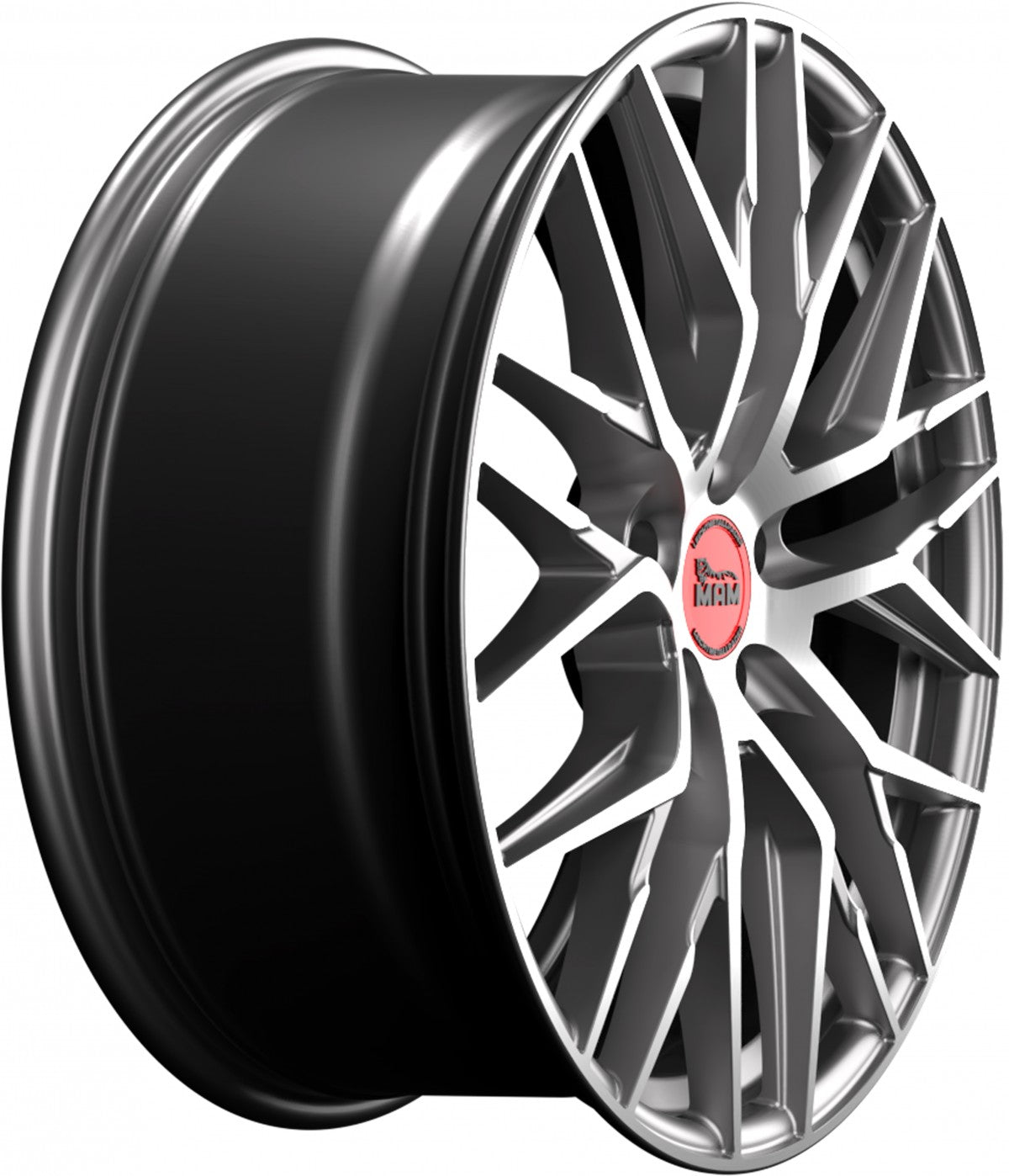 MAM RS4 palladium front polish Alufelge 8.5x20 Zoll ET45 LK 5x112 ML72.6 – Bild 4