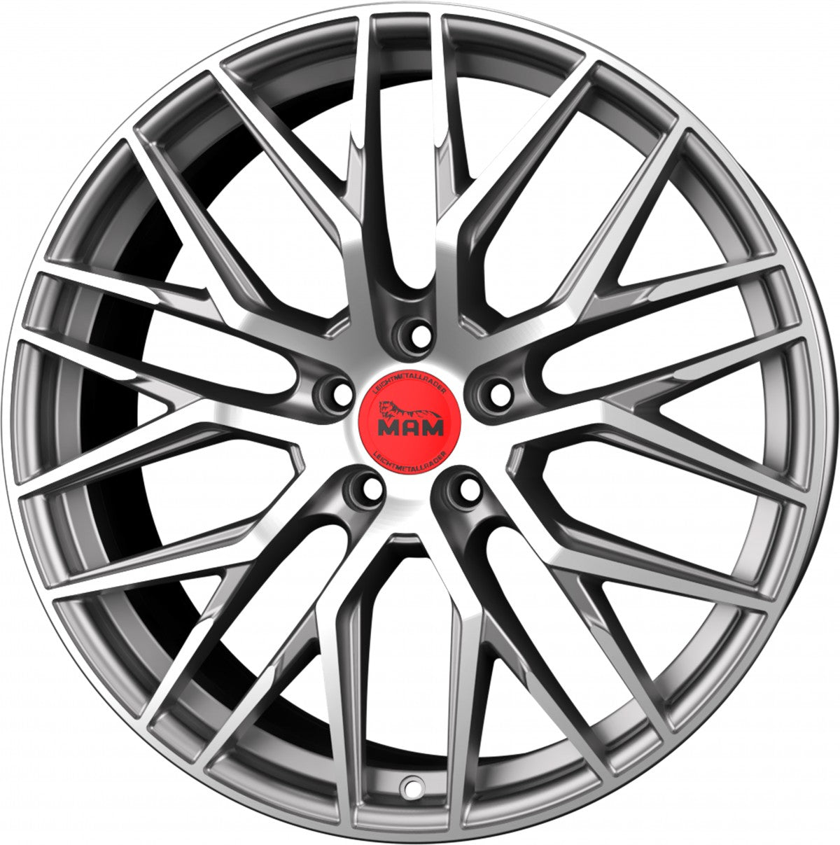 MAM RS4 palladium front polish Alufelge 8.5x20 Zoll ET45 LK 5x112 ML72.6 – Bild 5