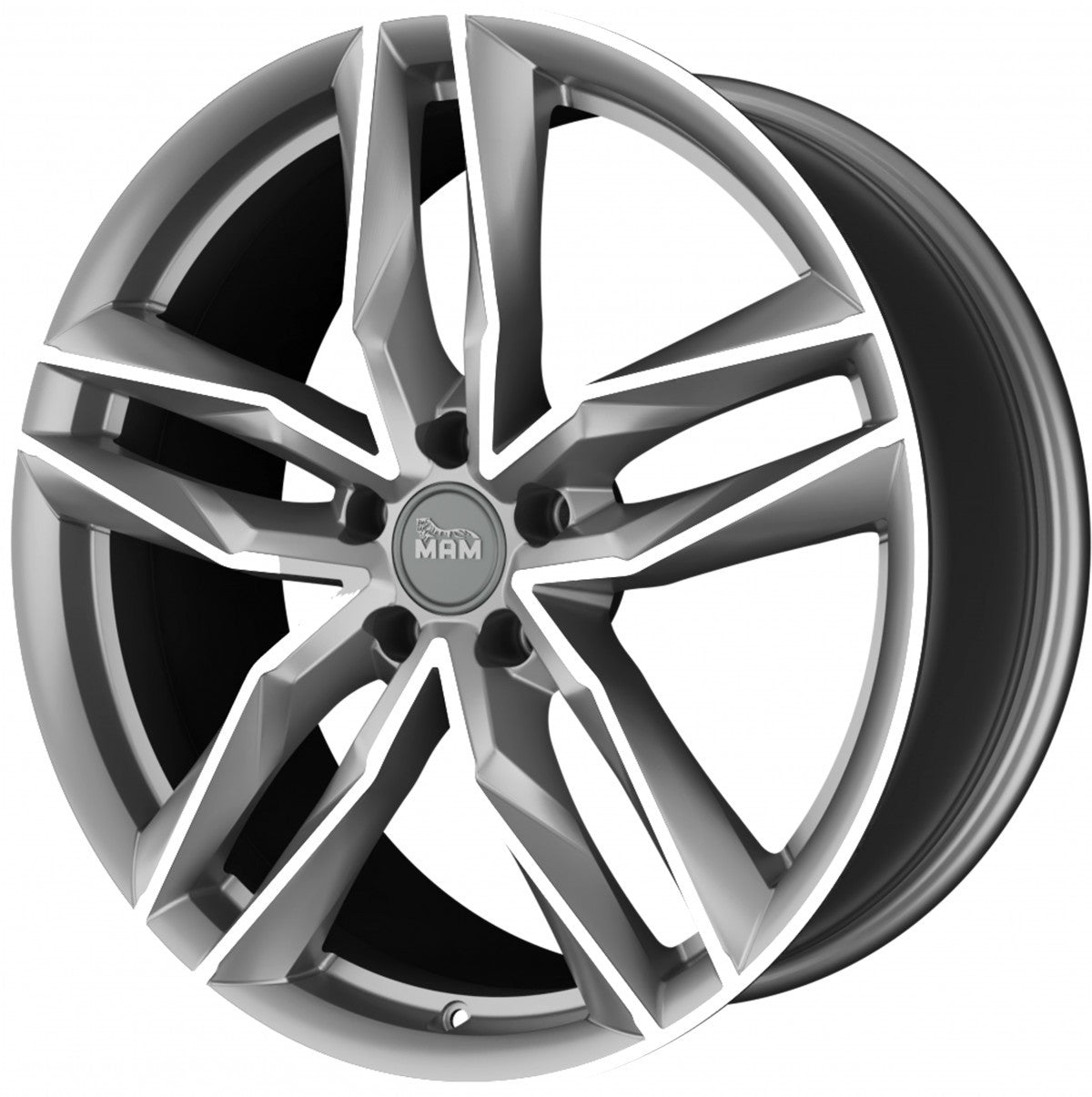 MAM RS3 palladium front polish Alufelge 8.5x20 Zoll ET30 LK 5x112 ML66.6 – Bild 6