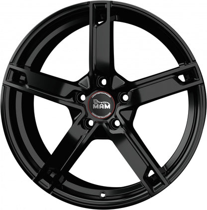MAM W4 black painted Alufelge 7x17 Zoll ET35 LK 4x100 ML63.4 – Bild 5
