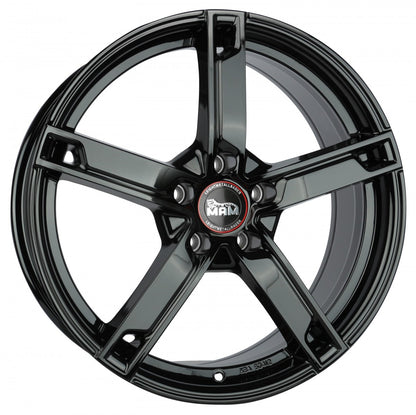 MAM W4 black painted Alufelge 7x17 Zoll ET35 LK 5x100 ML57.1
