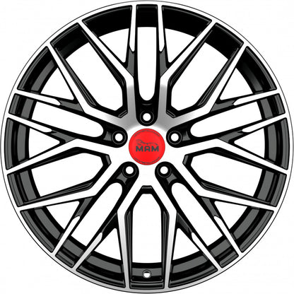MAM RS4 black front polish Alufelge 7.5x17 Zoll ET45 LK 5x108 ML72.6 – Bild 2