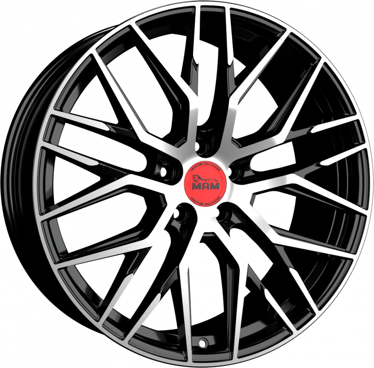 MAM RS4 black front polish Alufelge 7.5x17 Zoll ET35 LK 5x112 ML66.6