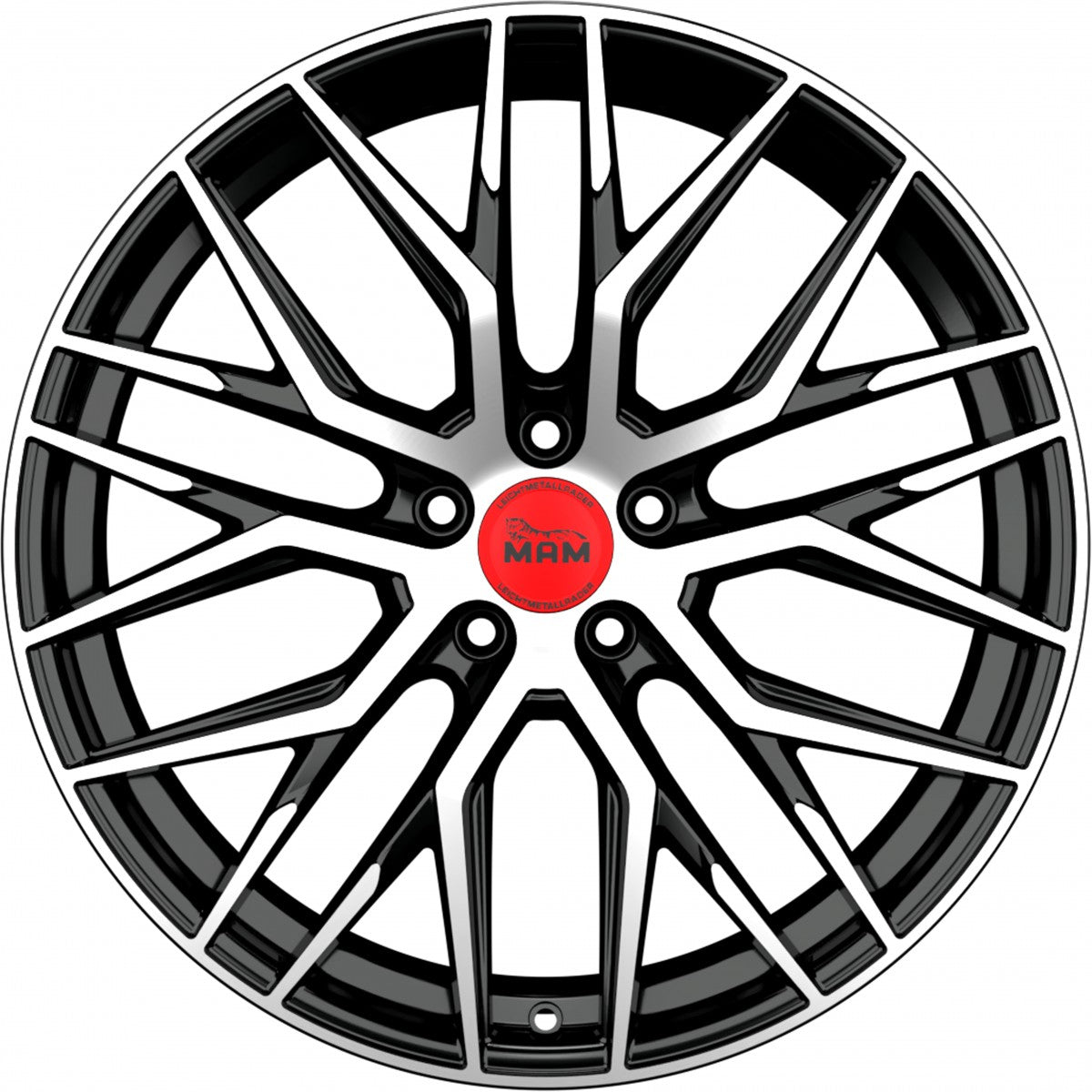 MAM RS4 black front polish Alufelge 7.5x17 Zoll ET35 LK 5x112 ML66.6 – Bild 2