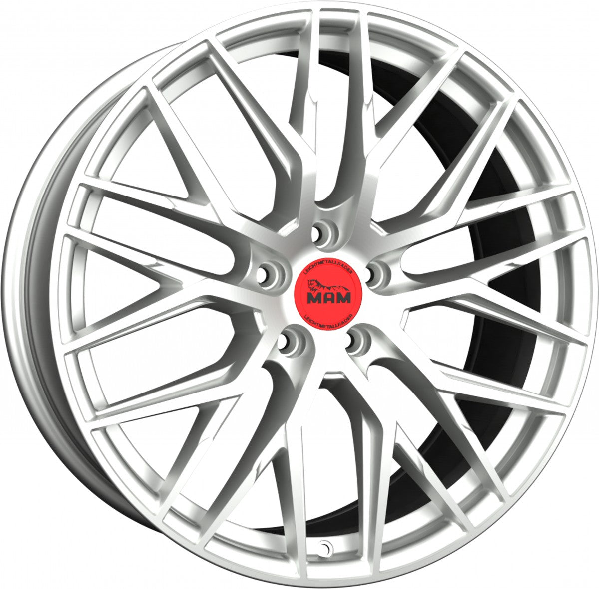 MAM RS4 matt silver painted Alufelge 7.5x17 Zoll ET35 LK 5x112 ML66.6