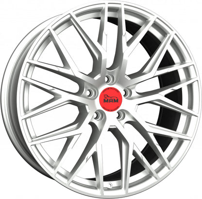 MAM RS4 matt silver painted Alufelge 7.5x17 Zoll ET35 LK 5x112 ML66.6