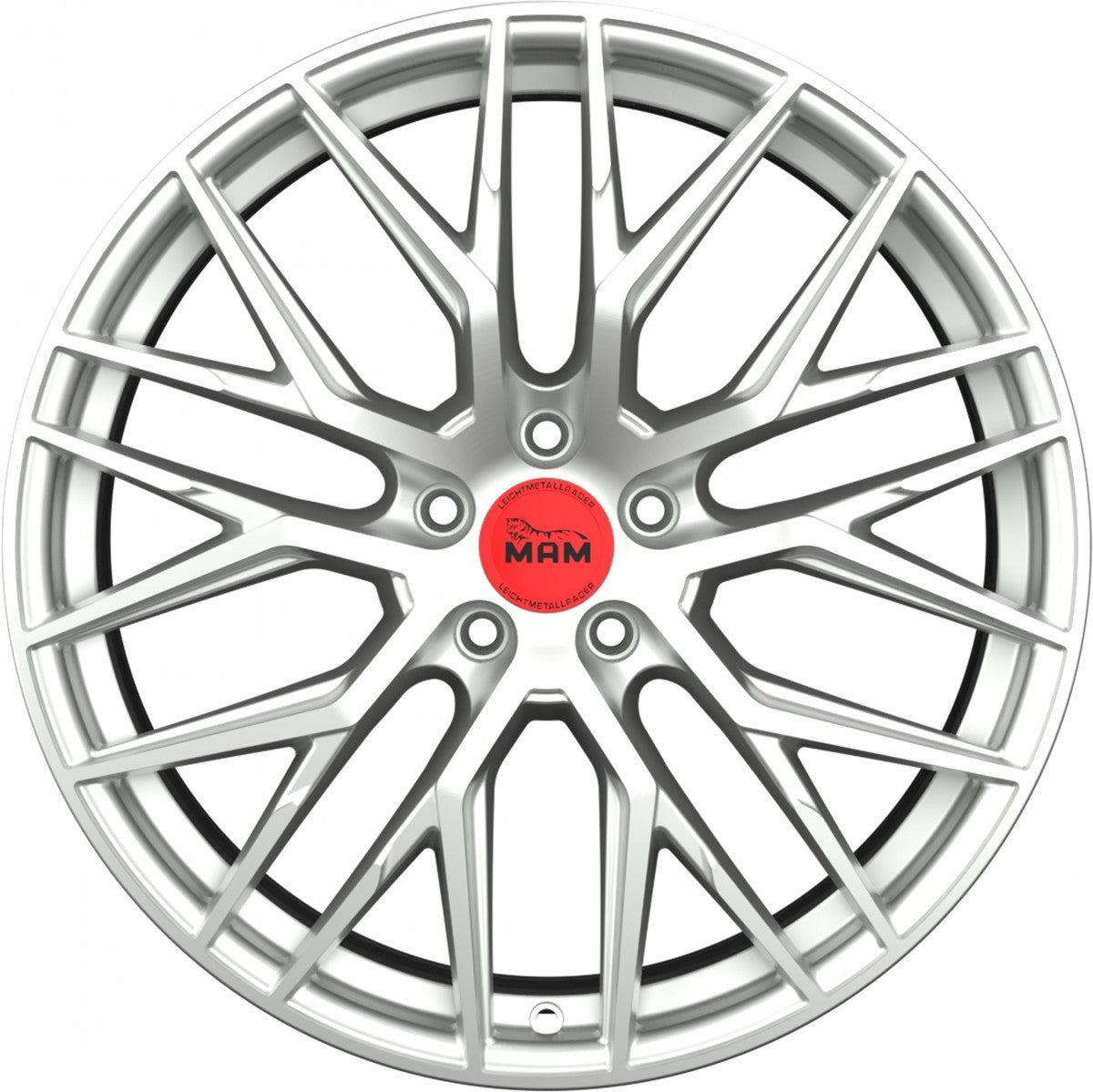 MAM RS4 matt silver painted Alufelge 7.5x17 Zoll ET35 LK 5x112 ML66.6 – Bild 2