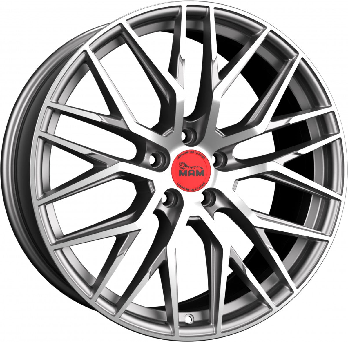 MAM RS4 palladium front polish Alufelge 7.5x17 Zoll ET35 LK 5x112 ML66.6