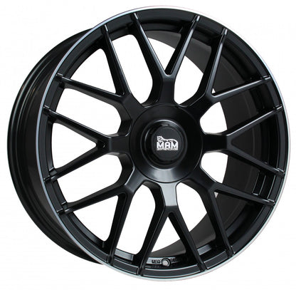 MAM GT1 matt black lip polish Alufelge 9.5x19 Zoll ET42 LK 5x112 ML66.6