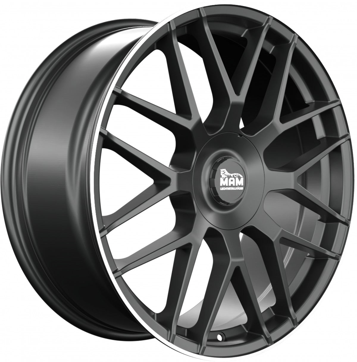 MAM GT1 matt black lip polish Alufelge 9.5x19 Zoll ET42 LK 5x112 ML66.6 – Bild 3