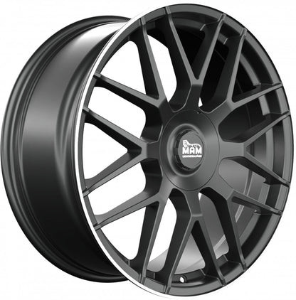 MAM GT1 matt black lip polish Alufelge 9.5x19 Zoll ET42 LK 5x112 ML66.6 – Bild 3