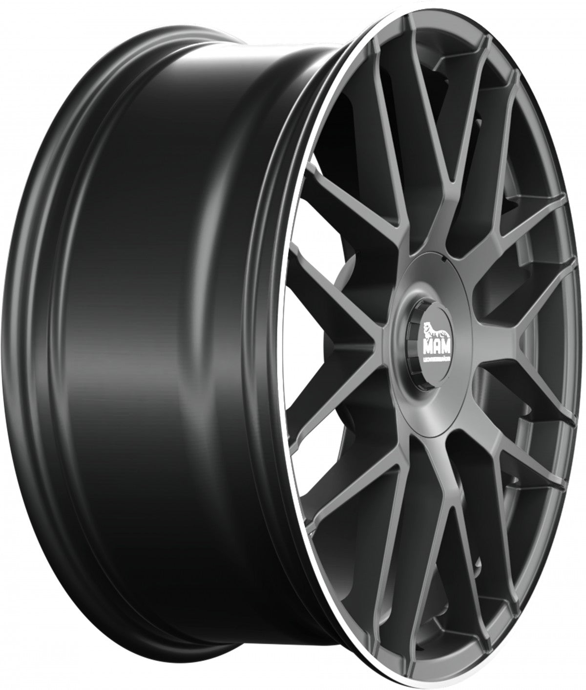 MAM GT1 matt black lip polish Alufelge 9.5x19 Zoll ET42 LK 5x112 ML66.6 – Bild 4