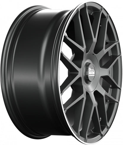 MAM GT1 matt black lip polish Alufelge 9.5x19 Zoll ET42 LK 5x112 ML66.6 – Bild 4