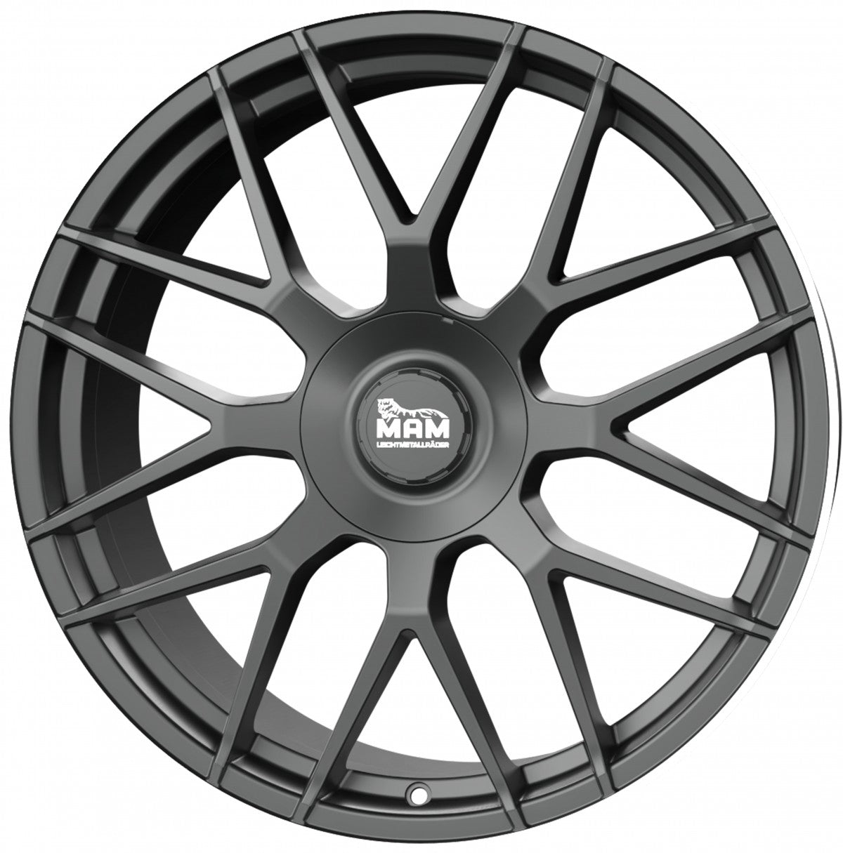 MAM GT1 matt black lip polish Alufelge 9.5x19 Zoll ET42 LK 5x112 ML66.6 – Bild 5