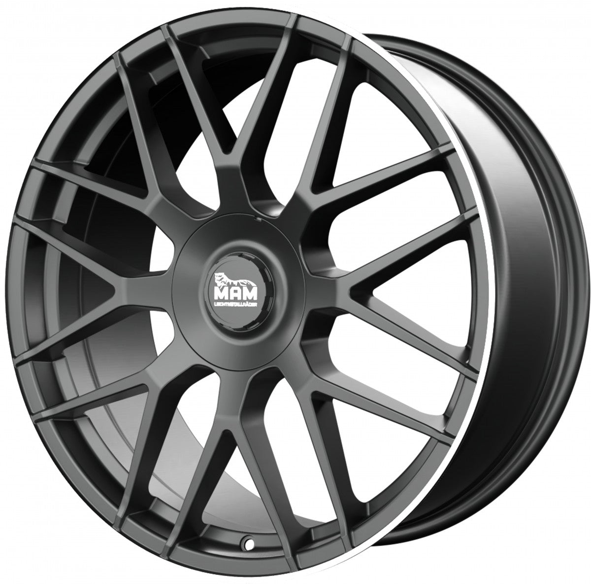 MAM GT1 matt black lip polish Alufelge 9.5x19 Zoll ET42 LK 5x112 ML66.6 – Bild 6