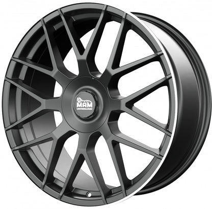 MAM GT1 matt black lip polish Alufelge 9.5x19 Zoll ET42 LK 5x112 ML66.6 – Bild 6