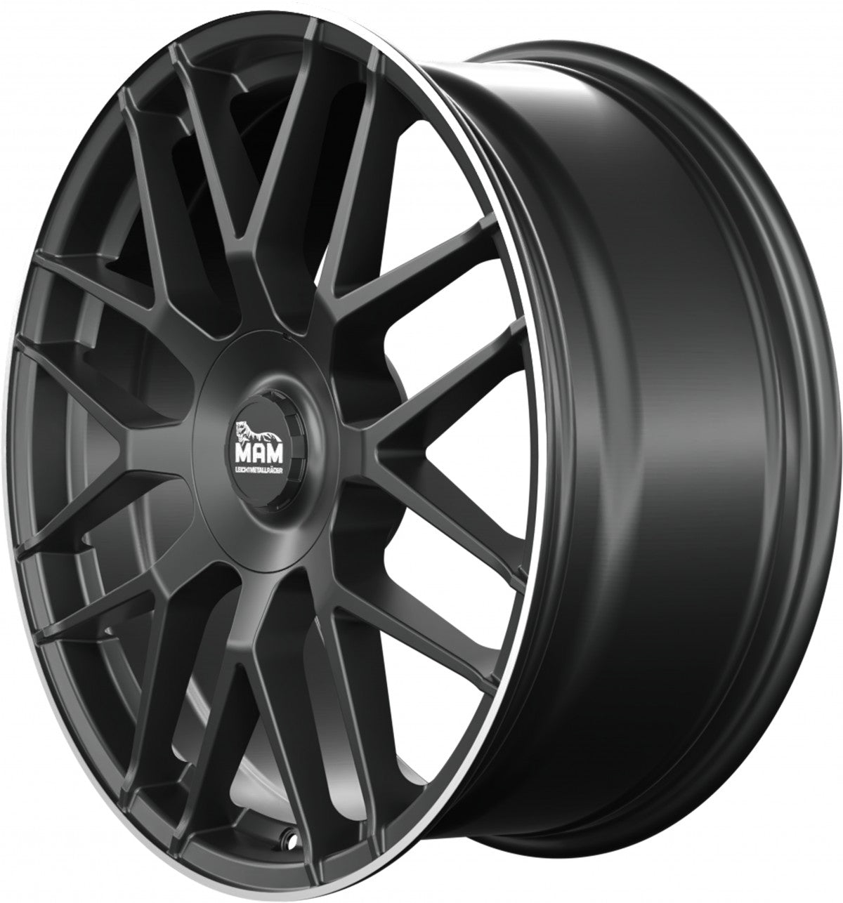 MAM GT1 matt black lip polish Alufelge 9.5x19 Zoll ET42 LK 5x112 ML66.6 – Bild 7