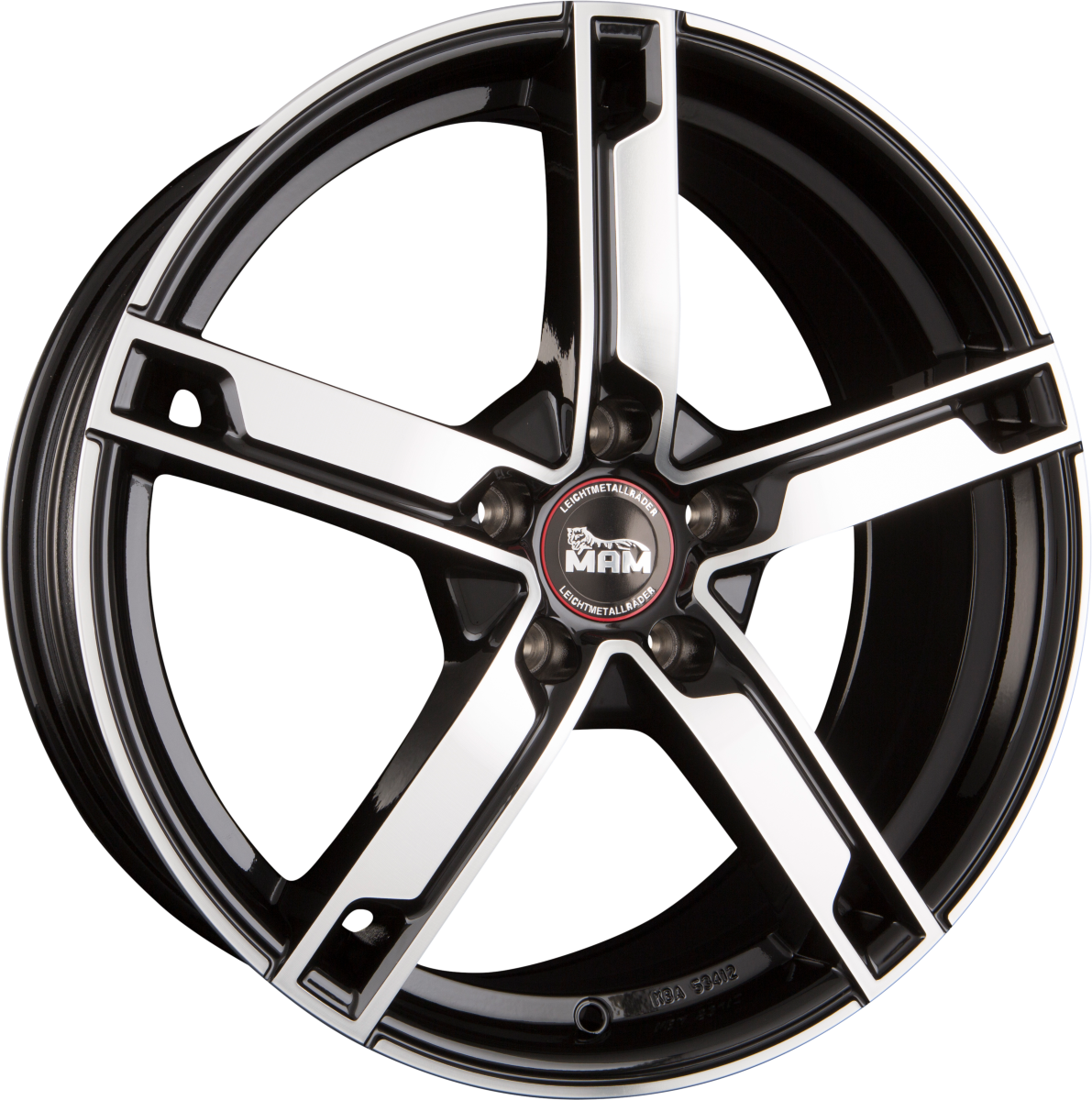 MAM W4 Black Front Polished (BFP) Alufelge 6.5x16 Zoll ET35 LK 4x100 ML63.4 – Bild 2